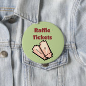 Badge Rond 10 Cm Billets de tombola de vente (En situation)
