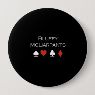 Badge Rond 10 Cm Blanc de T-shirt de Bluffy Mcliarpants