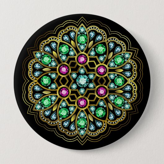 Badge Rond 10 Cm Bling Brooch / Épingle pour les dames ... : ) (Devant)