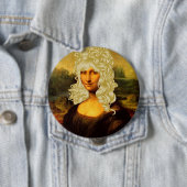 Badge Rond 10 Cm Blonde Mona Lisa (En situation)