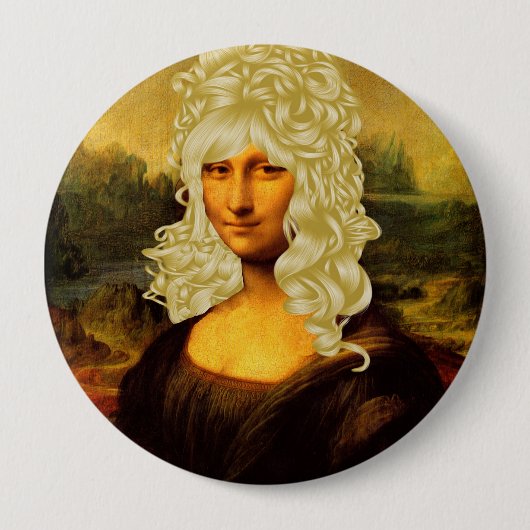 Badge Rond 10 Cm Blonde Mona Lisa (Devant)