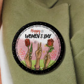 Badge Rond 10 Cm Bold & Empowering: Modern WOMEN'S DAY Statement