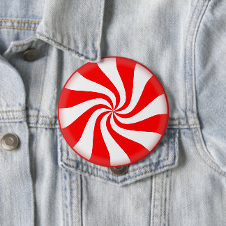 Badge Rond 10 Cm Bonbons à la menthe poivrée