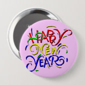 Badge Rond 10 Cm Bonne année (Devant & derrière)