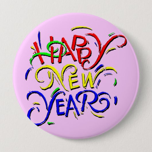 Badge Rond 10 Cm Bonne année (Devant)