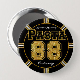 Badge Rond 10 Cm Boston Hockey Pasta 88