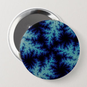 Badge Rond 10 Cm Boule bleu en grès