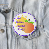 Badge Rond 10 Cm Bouton 4 pouces avec logo LWML FL-GA (En situation)