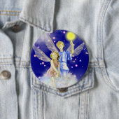 Badge Rond 10 Cm Bouton Angels (En situation)