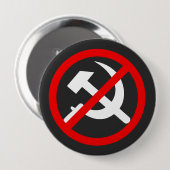 Badge Rond 10 Cm Bouton anti-communiste (Devant & derrière)