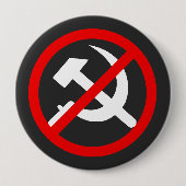 Badge Rond 10 Cm Bouton anti-communiste (Devant)
