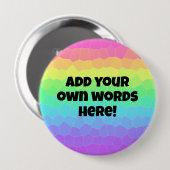 Badge Rond 10 Cm Bouton arc-en-ciel personnalisé (Devant & derrière)