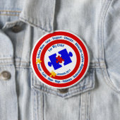 Badge Rond 10 Cm Bouton Arrondi de maman autiste (En situation)