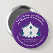 Badge Rond 10 Cm Bouton Arrondi, Énorme, 4 Pouces (Devant & derrière)