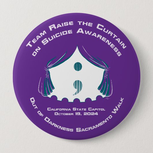 Badge Rond 10 Cm Bouton Arrondi, Énorme, 4 Pouces (Devant)