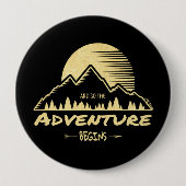 Badge Rond 10 Cm Bouton Aventure - Début (Devant)