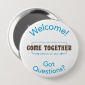 Badge Rond 10 Cm Bouton bienvenu de MHN (Devant & derrière)