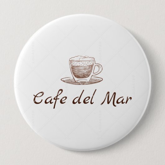 Badge Rond 10 Cm Bouton blanc (Devant)