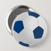 Badge Rond 10 Cm Bouton Bleu et blanc (Devant & derrière)