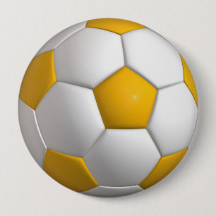 Badge Rond 10 Cm Bouton Bouton jaune et blanc