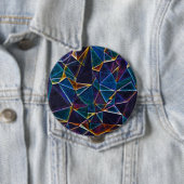 Badge Rond 10 Cm Bouton Bulles cassées (En situation)