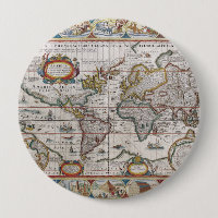 Bouton Carte du monde antique