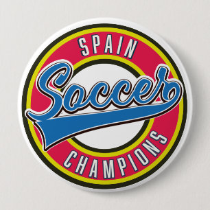 Badge Rond 10 Cm Bouton Champions de Football Brésil