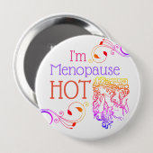 Badge Rond 10 Cm Bouton chaud de ménopause (Devant & derrière)