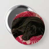 Badge Rond 10 Cm Bouton chien endormi (Devant & derrière)