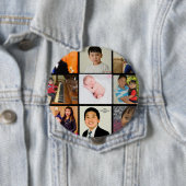 Badge Rond 10 Cm Bouton Collage photo (En situation)
