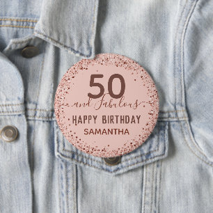Badge Rond 10 Cm Bouton d'anniversaire de chaque année Parties sci