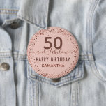Badge Rond 10 Cm Bouton d'anniversaire de chaque année Parties scin<br><div class="desc">Faux parties scintillant. Idéal pour de nombreuses fêtes d'anniversaire différentes. Tout le texte est réglable.</div>