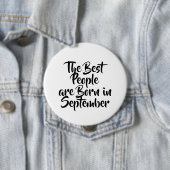 Badge Rond 10 Cm Bouton d'anniversaire de "septembre" (En situation)
