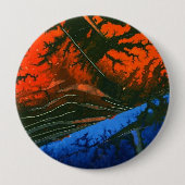 Badge Rond 10 Cm Bouton d'art Abstrait "Feu de marais 6" (Devant)