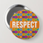 Badge Rond 10 Cm Bouton de Anti-intimidation de RESPECT (Devant & derrière)