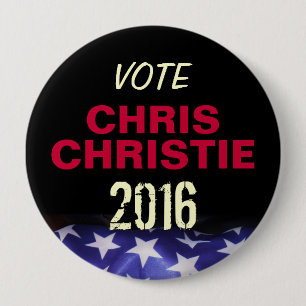 Badge Rond 10 Cm Bouton de campagne de CHRISTIE 2016 de Chris de