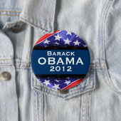 Badge Rond 10 Cm Bouton de campagne d'OBAMA 2012 (En situation)