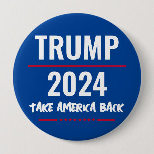 Badge Rond 10 Cm Bouton de campagne Trump 2024 Reprenez l'Amérique