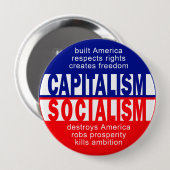 Badge Rond 10 Cm Bouton de capitalisme (Devant & derrière)