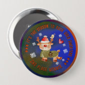 Badge Rond 10 Cm Bouton de cerf du 2e gagnant (Devant & derrière)