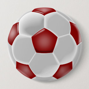 Badge Rond 10 Cm Bouton de conception de boule rouge et blanche