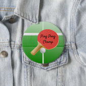 Badge Rond 10 Cm Bouton de conception de tennis de table Ping Pong (En situation)