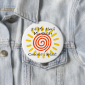 Badge Rond 10 Cm Bouton de conscience (En situation)