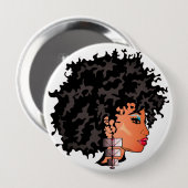 Badge Rond 10 Cm Bouton de CURLZ "LIZA" (Devant & derrière)