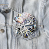 Badge Rond 10 Cm Bouton de DIAMANT (En situation)