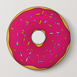 Badge Rond 10 Cm Bouton de D'oh-écrou de Homer