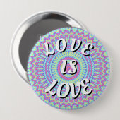Badge Rond 10 Cm Bouton de Fierté Love Is Love (Devant & derrière)