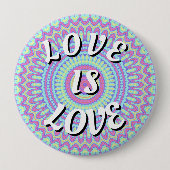 Badge Rond 10 Cm Bouton de Fierté Love Is Love (Devant)
