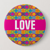 Badge Rond 10 Cm Bouton de la diversité LGBT d'AMOUR (Devant)