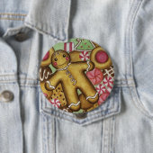 Badge Rond 10 Cm Bouton de Noël (En situation)